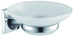 Мыльница стеклянная, хром HB8502