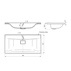 Раковина VCB-3M900G из кварцевого камня, цвет серый, , шт