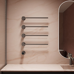 Полотенцесушитель электрический Vincea VTD-2H1GM, вороненая сталь, таймер, , шт