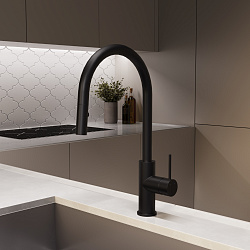 Смеситель для кухни City VKF-2C1MB, черный, , шт