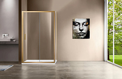 Душевой уголок Garda VSR-1G9015CLG, 1500*900, брашированное золото, стекло прозрачное, , шт