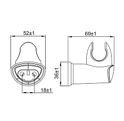 Держатель для лейки, 030, IDDIS, 030CP00I53