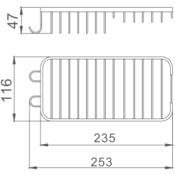 Полка металлическая решетчатая HB338