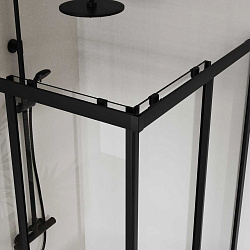 Душевой уголок City VSS-5CT900CLB, 900*900, черный, стекло прозрачное, , шт