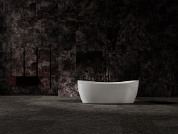 Ванна из искусственного камня Vincea VBT-6S03MW, 1700*800*630, белый мат., слив-перелив в комплекте,