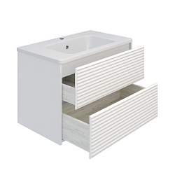 Тумба/2 ящ/подвесная/белая/раковина Палермо(80см) Parma /AQUA DE MARCO