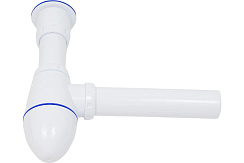 A210 CИФОН ДЛЯ ТЮЛЬПАНА, УМЫВАЛЬНИКА С ПРИКРУЧИВАЮЩИМСЯ ВЫПУСКОМ 1 1/2  И ОТВОДОМ д.40