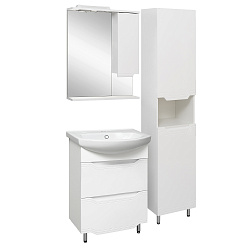 Тумба /2 ящ/белый/раковина Элеганс(60см) Viktoria/AQUA DE MARCO