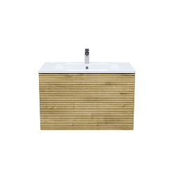 Тумба с умывальником, подвесная, 80 см, дуб светлый, Bild, IDDIS, BIL80V0i95K