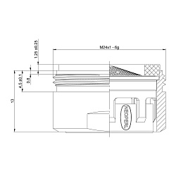 Аэратор NEOPERL Cascade M24, внутренний, Ø24, блистер (Германия)