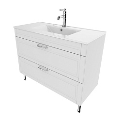 Тумба с умывальником, напольная, 100 см, белая, Oxford, IDDIS, OXF10W1i95K