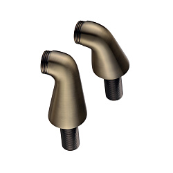 Комплект переходников 2 шт. для установки смесителя на борт ванны, 1/2х3/4, латунь/бронза