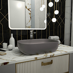 Corpa Nera Viotti/Виотти  60 раковина накладная, artceramic, графит матовый
