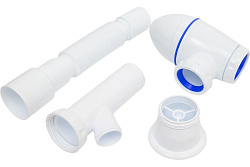 A110 CИФОН ДЛЯ ТЮЛЬПАНА, УМЫВАЛЬНИКА С ЛИТЫМ ВЫПУСКОМ 1 1/2  И ОТВОДОМ д 40