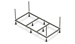 Рама д/ванны: Lorena 150 NEW метал. в комплекте со сборочным пакетом, Сорт1