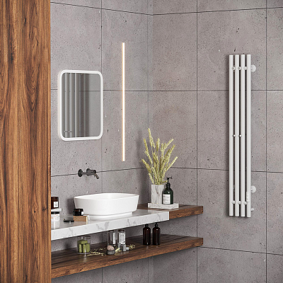 Aringa Токио полотенцесушитель вертикальный электрический 120*15, белый