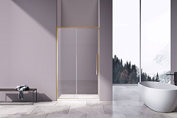 Душевая дверь Slim-N VDS-4SN130CLG, 1300, брашированное золото, стекло прозрачное, , шт