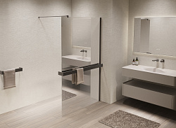 Душевая перегородка Walk-In VSW-1HR100MRGM, 1000*2000, вороненая сталь, стекло зеркальное, , шт