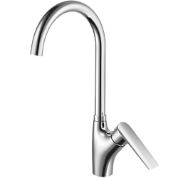 Смеситель для кухни, силумин + силикон, патент, хром HB70198