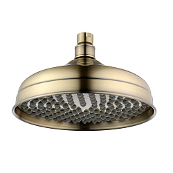 Лейка душевая верхняя, круглая, Ø20,4см, латунь/бронза