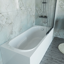 Ванна акриловая Vincea VBT-2A170-FR с каркасом 1700*750*480, пристенная, цвет белый, , шт