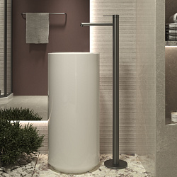 Смеситель для раковины напольный Rim VFBF-2R1GM, однорычажный, вороненая сталь, , шт