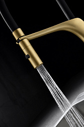 Смеситель для кухни Vincea VKF-115BG, брашированное золото, , шт