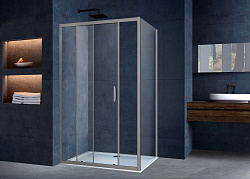 Душевой уголок Alpha VSR-3AL9014CLGM, 1400*900, вороненая сталь, стекло прозрачное, , шт