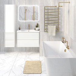 Шкаф-пенал/подвесной /белый/ (35см) Parma /AQUA DE MARCO