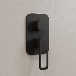 Встраиваемый смеситель, однозахватный, черный, Slide, IDDIS, SLIBL00i68