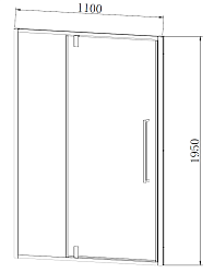 Душевая дверь Slim-N VDP-4SN110CL, хром, стекло прозрачное, , шт