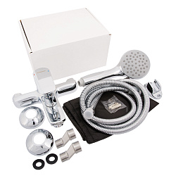 Aringa Рейн смеситель для ванны и душа с аксессуарами, хром