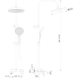 Душевая система, белый, HB24553-8