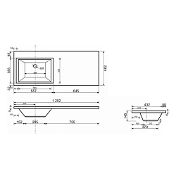 Умывальник мебельный Opadiris Эстет Даллас 120 левая