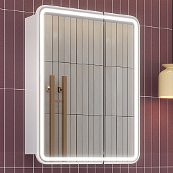 Зеркальный шкаф/LED-подсветка/ИК выключатель на взмах/ (60*80см) Asti /AQUA DE MARCO