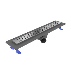 Corpa Nera Grossi/Гросси душевой трап 60 см с гидрозатвором, решетка из нержавеющей стали