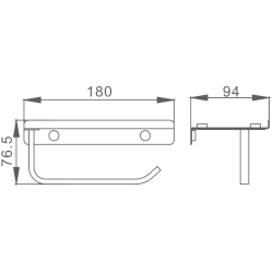 Держатель для туалетной бумаги, хром HB330
