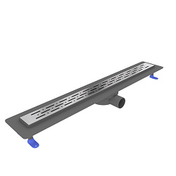 Corpa Nera Grossi/Гросси душевой трап 80 см с гидрозатвором, решетка из нержавеющей стали