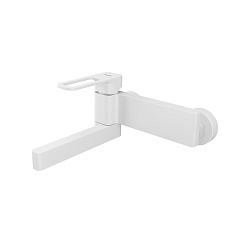 Смеситель для ванны, белый матовый, Slide, IDDIS, SLIWT00i02WA