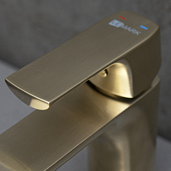 Урсус Смеситель для умывальника монолитный, матовое золото