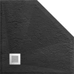Поддон для душа из искусственного камня VST-4SP1010A, 1000*1000*25, антрацит, , шт