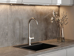 Смеситель для кухни ELIO однорычажный никель