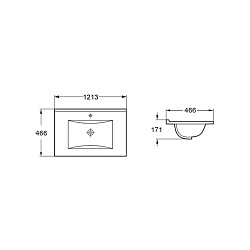 Раковина VBS-13120MA керамическая, цвет антрацит матовый, , шт