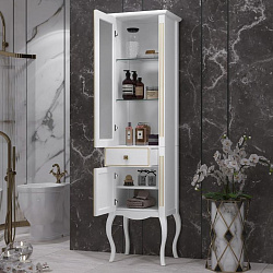 Пенал Opadiris Лаура, цвет белый с патиной, левый