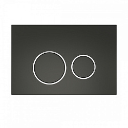 Corpa Nera Bosso/Боссо клавиша смыва, двойной смыв, черный матовый/хром