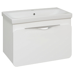 Тумба /2 ящ/подвесная/белый/раковина MODUO(80см) Skandi/AQUA DE MARCO