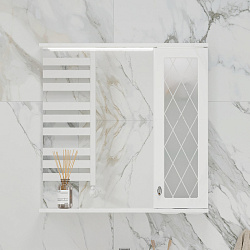 Зеркало-шкаф Milena 70 правый (белый)