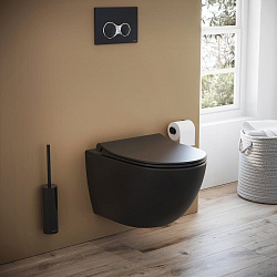 Sento тонкое дюропластовое сиденье микролифт, цвет матовый черный