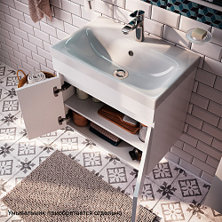 Тумба подвесная с дверцами, белая, 60 см, Zodiac, IDDIS, ZOD6CD0i95