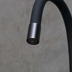 EXPERT Смеситель для кухни, с гибким изливом, с подключением к фильтру питьевой воды, черн